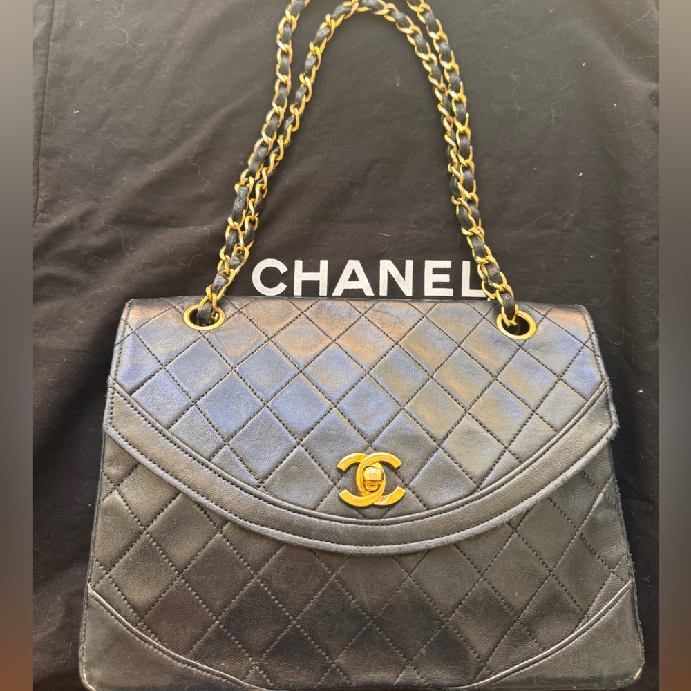 Chanel Quilted Lambskin Round Flap Bag